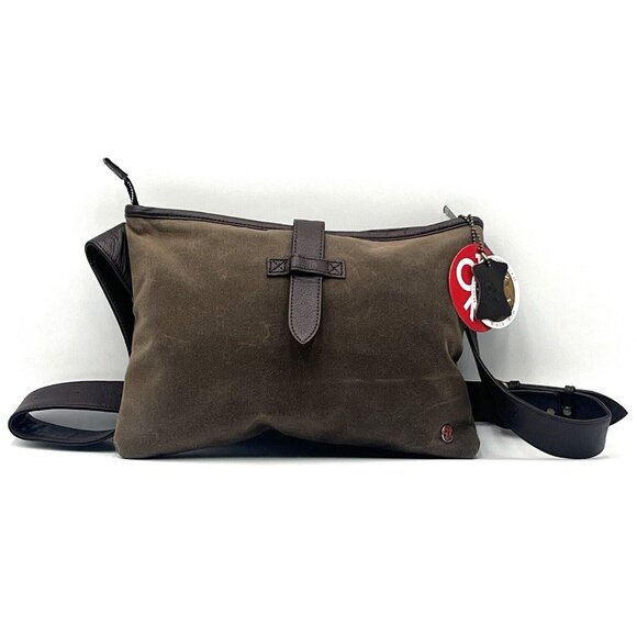 Token Waxed Sterling Shoulder Bag - Dark Brown MSRP $175.00 New With Tags - Picture 1 of 6